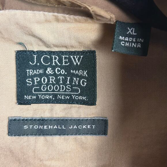 J.Crew utility Jacket Men's‎ XL Stonehall tan rugged Outlander waxed No Hood - Picture 11 of 12